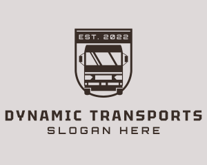 Brown Truck Transport logo design