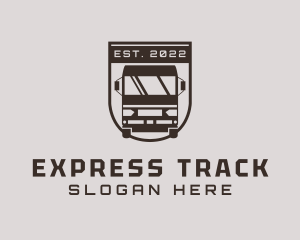 Brown Truck Transport logo design