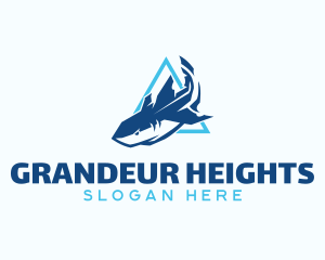 Geometric Shark Predator Logo