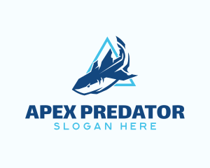 Geometric Shark Predator logo design