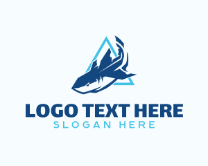 Predator - Geometric Shark Predator logo design