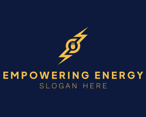 Plug Lightning Energy logo design