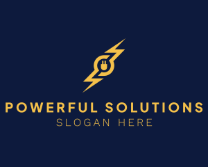 Plug Lightning Energy logo design