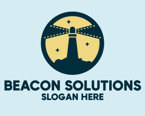 Filmstrip Lighthouse Beacon logo