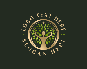 Elegant Woman Tree logo