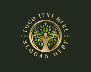 Elegant Woman Tree Logo