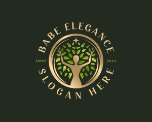 Elegant Woman Tree logo design