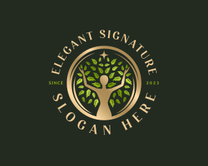 Elegant Woman Tree logo design