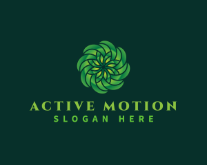 Digital Tech Flower Motion logo design