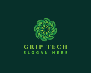 Digital Tech Flower Motion logo design