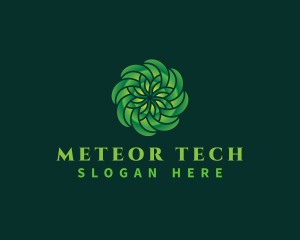 Digital Tech Flower Motion logo design