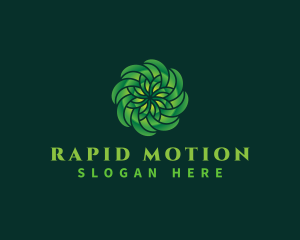 Digital Tech Flower Motion logo design