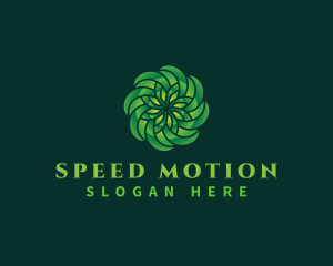 Digital Tech Flower Motion logo design