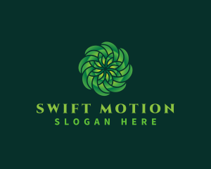 Digital Tech Flower Motion logo design