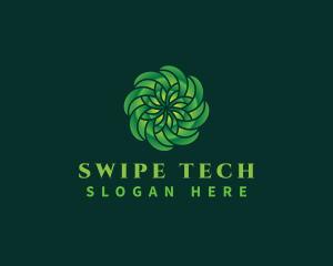 Digital Tech Flower Motion logo design