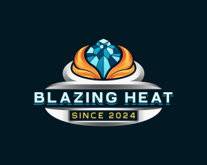 Heating Cooling HVAC logo design