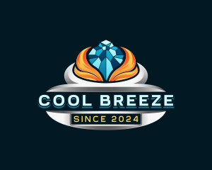 Heating Cooling HVAC logo design