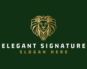 Elegant Lion King  logo design