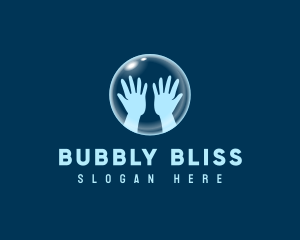 Hand Washing Bubble logo design