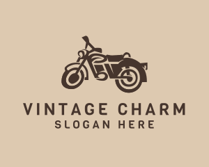 Retro Hipster Motorcycle logo