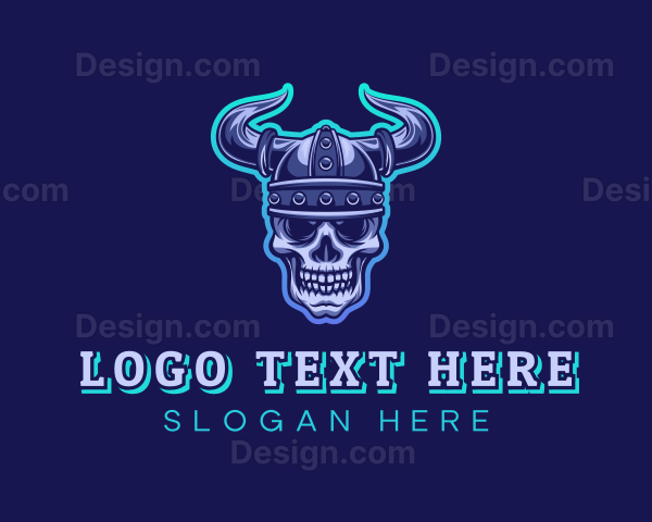 Viking Skull Warrior Logo