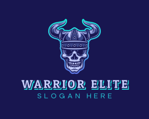 Viking Skull Warrior logo design
