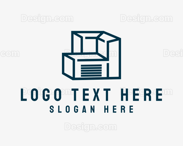 Cargo Container Storage Warehouse Logo