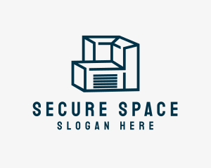 Cargo Container Storage Warehouse logo design