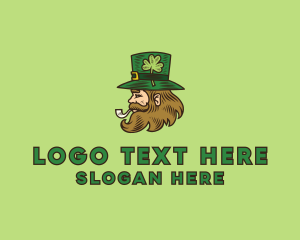 Irish Leprechaun Smoking logo