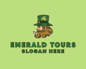 Irish Leprechaun Smoking logo