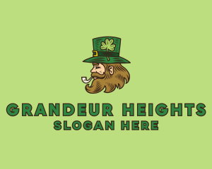 Irish Leprechaun Smoking logo design