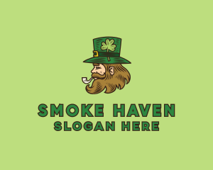 Irish Leprechaun Smoking logo