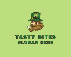 Irish Leprechaun Smoking logo