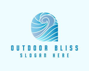 Blue Ocean Waves logo design