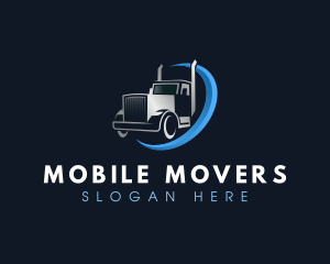 Courier Delivery Truck logo design