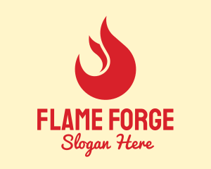 Red Flame Restaurant logo design