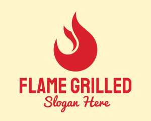 Red Flame Restaurant logo design