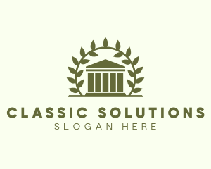 Laurel Wreath Museum logo design