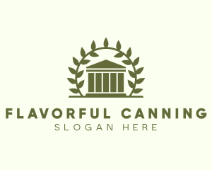 Laurel Wreath Museum logo design