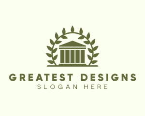 Laurel Wreath Museum logo design