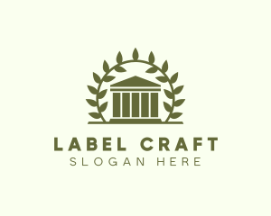 Laurel Wreath Museum logo design