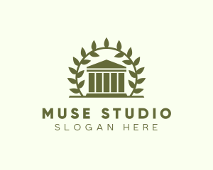 Laurel Wreath Museum logo design