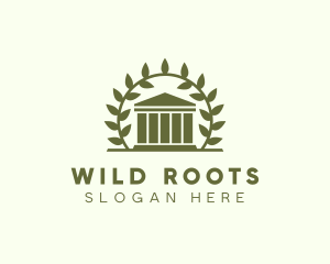 Laurel Wreath Museum logo design