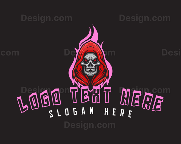 Skull Gamer Flame Logo