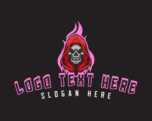 Skull Gamer Flame logo