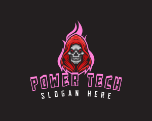 Skull Gamer Flame logo