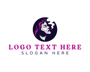 Cigar Woman Smoking Logo