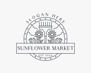 Sunflower Rake Garden logo design