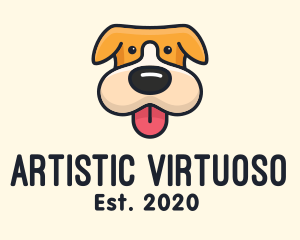 Cute Puppy Dog logo design