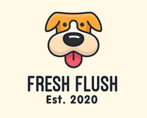 Cute Puppy Dog logo design